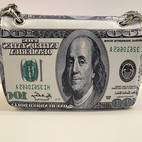 One Hundred Dollar Crossbody Bag/ Money Theme / $100 Bill / Ben Franklin- NWT - Picture 1 of 8